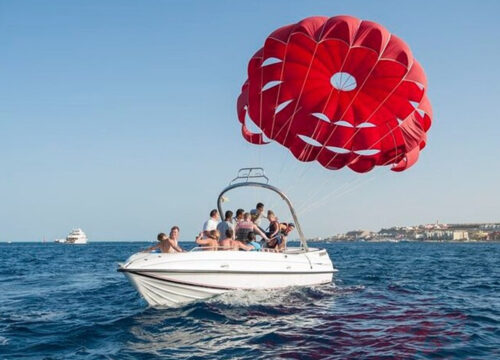 Double parasailing flight